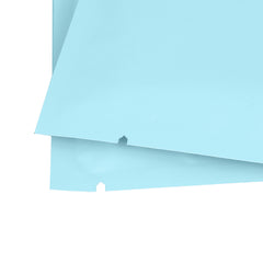 Matte Powder Blue Mylar Foil Open Fill Bags