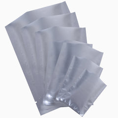 Matte Nickel Silver Mylar Foil Open Fill Bags