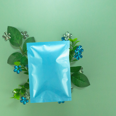 Glossy Pastel Blue Mylar Foil Open Fill Bags