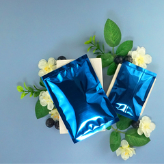 Glossy True Blue Mylar Foil Open Fill Bags