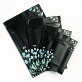 Matte Twilight Orchard Black Foil Mylar Zipper Seal Bags