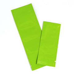 Double-Sided Glossy Key Lime Green Aluminum SlickSeal™ Stick Pouches