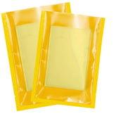 Graham Cracker Gold Matte Plastic SlickSeal™ Bags with Frosted Window