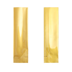 Long Glossy Sunshine Gold Aluminum Open Stick Bags