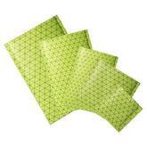 Grid Green Prism Design Aluminum Foil Open Top Bags