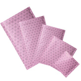 Perpendicular Pink Prism Design Aluminum Foil Open Top Bags