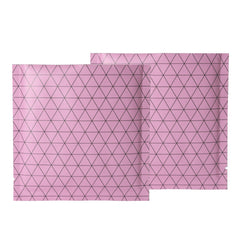 Perpendicular Pink Prism Design Aluminum Foil Open Top Bags