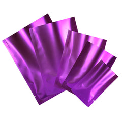 Matte Half Eggplant Purple Mylar Flat Open Top Bags
