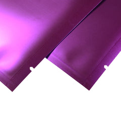 Matte Half Eggplant Purple Mylar Flat Open Top Bags