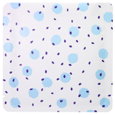 White with Berry Blue Polka Dot Aluminum Open Top Bags