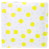 White with Pineapple Yellow Polka Dot Aluminum Open Top Bags
