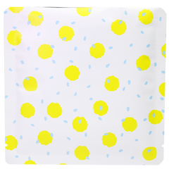 White with Pineapple Yellow Polka Dot Aluminum Open Top Bags