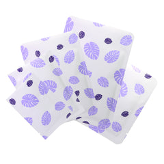 Lilac Purple Leaf Design Aluminum Open Top Bags