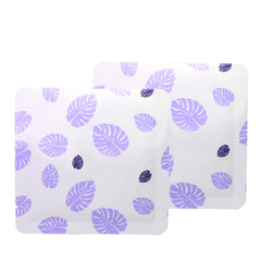 Lilac Purple Leaf Design Aluminum Open Top Bags