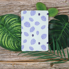 Lilac Purple Leaf Design Aluminum Open Top Bags