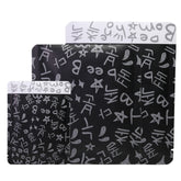 Graffiti Chalkboard Black Aluminum Open Top Bags
