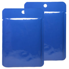 Glossy Azure Blue Bottom Fill Aluminum Bags with Round Hang Hole
