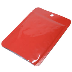Glossy Crimson Red Bottom Fill Aluminum Bags with Round Hang Hole