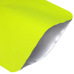 Matte Lime Green Bottom Fill Aluminum Bags with Round Hang Hole