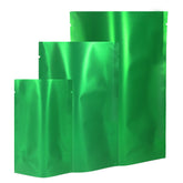 Matte Jade Green Mylar Open Top Heat Sealable Stand-Up Bag