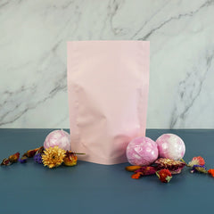 Matte Pretty Pink Mylar Open Top Stand Up Heat Seal SlickSeal™ Bags