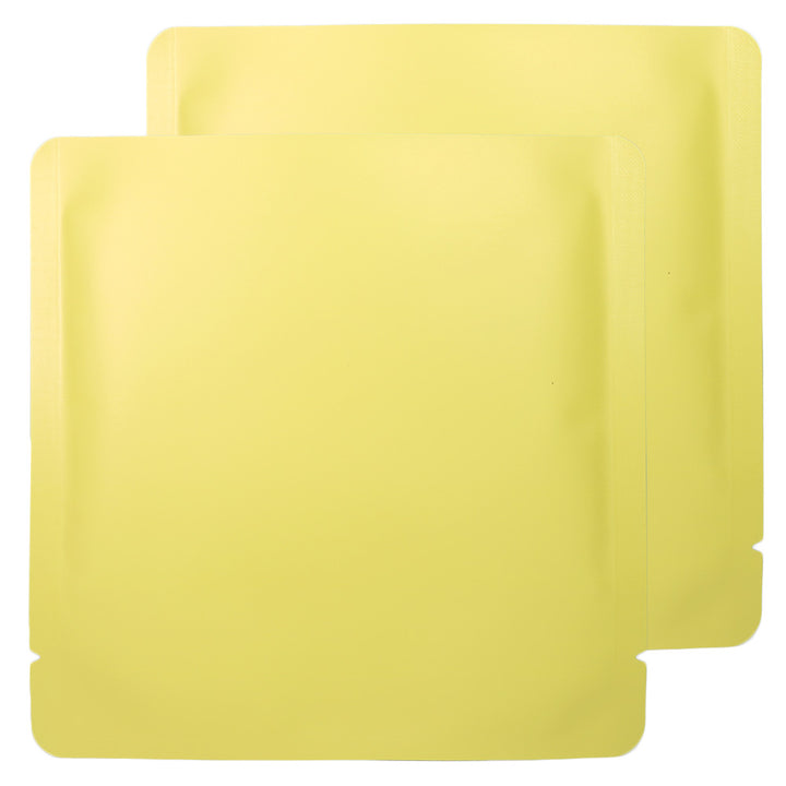 QQ Studio® Matte Cheerful Yellow Aluminum Open Fill Square Bag
