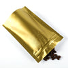 Single Side Matte Color Metallic Mylar Stand Strong® Coffee Valve Bags - Chardonnay Coffee Gold