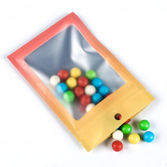 Matte Jasper Orange Gradient QuickQlick® Bags with Translucent Window