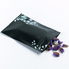 Matte Twilight Orchard Black Foil Mylar Zipper Seal Bags