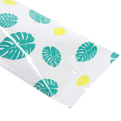 Glossy Leaf Design Metallized Open Top Stick Bag