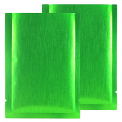 Glamorous Green Shimmery Textured Metallized Foil Open Top Bags