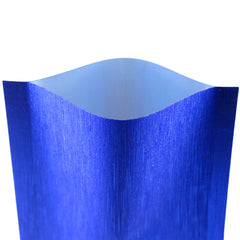 Shimmery Brushed Metal Blue Metallized Foil Open Top Bags