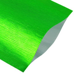 Glamorous Green Shimmery Textured Metallized Foil Open Top Bags