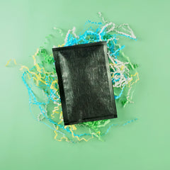 Shimmery Brushed Metal Black Metallized Foil Open Top Bags
