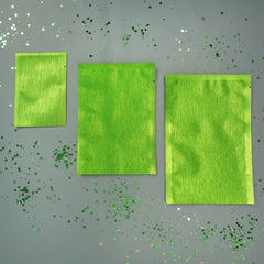 Glamorous Green Shimmery Textured Metallized Foil Open Top Bags