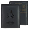 Matte Aluminum Open Bottom Bag with Glossy Drip Coffee Design - Coffee Black