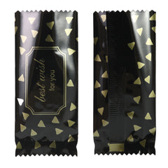 Glossy Party Black Plastic Open Fill Pillow Bag