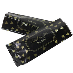 Glossy Party Black Plastic Open Fill Pillow Bag