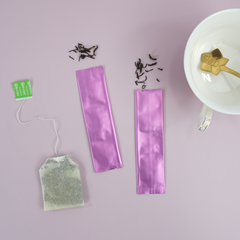 Long Glossy Midnight Purple Aluminum Open Stick Bags