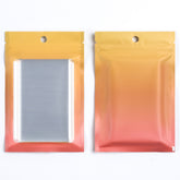 Matte Jasper Orange Gradient QuickQlick® Bags with Translucent Window