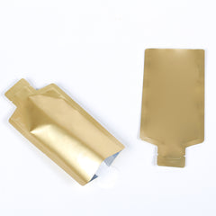 Glossy Nectar Gold Aluminum Bottle Shape Open Bottom Bags