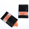 Aluminum Flat Zipper Seal Bags with Matte Frosted Window - Flat Black