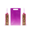 Gradient Sangria Purple Clear Side Gusset Stand Strong® Bags with Die-Cut Handle - Sangria Purple