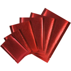 Shimmery Streaky Red Textured Metallized Foil Open Top Bags