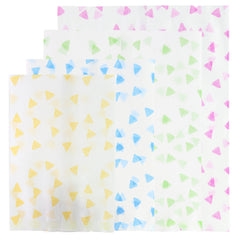 Printed Diamond Design Rice Paper Open Top Bags