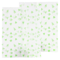 Mint Chip Green Printed Diamond Design Rice Paper Open Top Bags