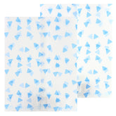 Printed Geo Blue Diamond Design Rice Paper Open Top Bags