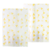 Printed Cheddar Orange Diamond Design Rice Paper Open Top Bags