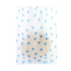 Printed Geo Blue Diamond Design Rice Paper Open Top Bags