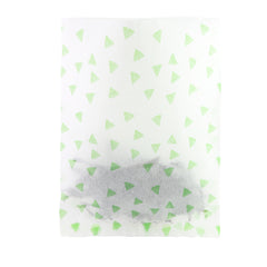 Mint Chip Green Printed Diamond Design Rice Paper Open Top Bags